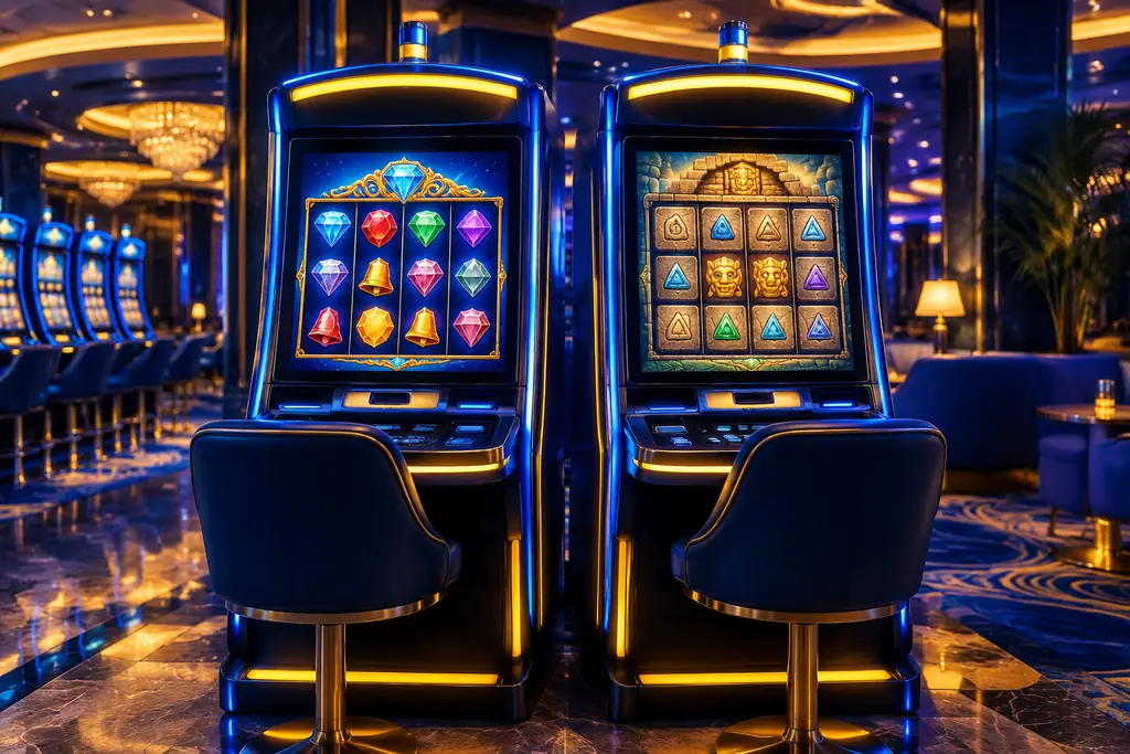 Mesin slot video dalam ruang kasino